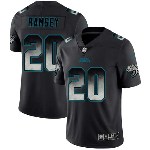 Men's Jacksonville Jaguars #20 Jalen Ramsey Black 2019 Smoke Fashion Limited Stitched NFL Jersey